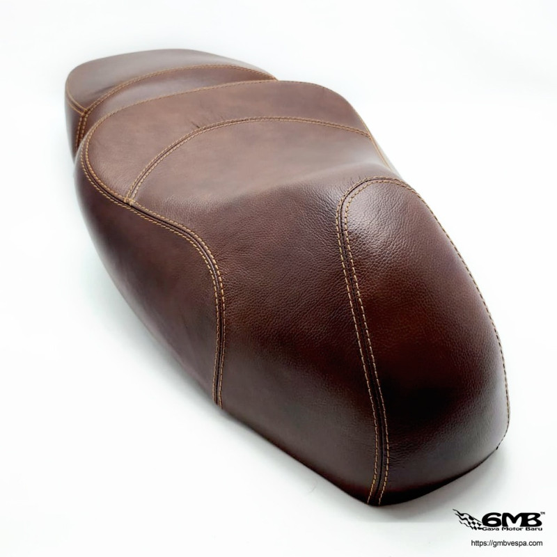 Piaggio seat GTV original leather brown