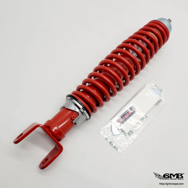 CARBONE Rear Shock Absorber Sport for Vespa PX Red