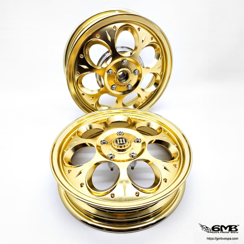 "Mandrill Forged Wheel Individual ""AU"" Vespa Sprint Gold