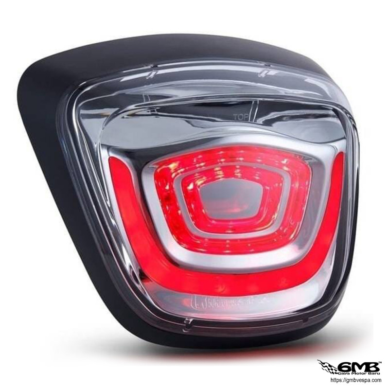 HD Corse Stop lamp for Vespa Sprint - Clear Lens Matte Frame